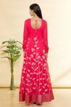 Buy Rohini Bedi Coral Georgette Embroidered Anarkali Set Online Aza