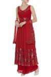 Buy Reeti Arneja Red Anarkali With Palazzo And Dupatta Online Aza