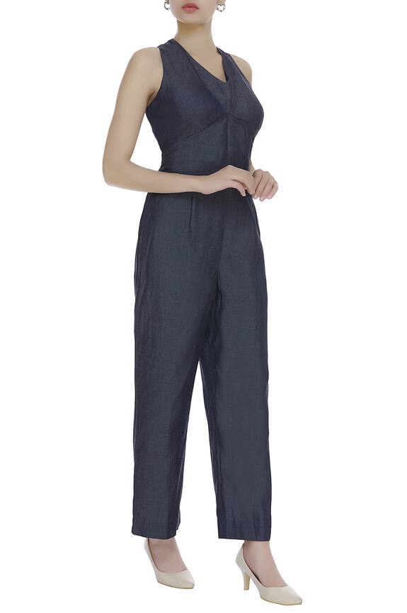 Buy Anome Blue Denim Jumpsuit Online Aza Fashions