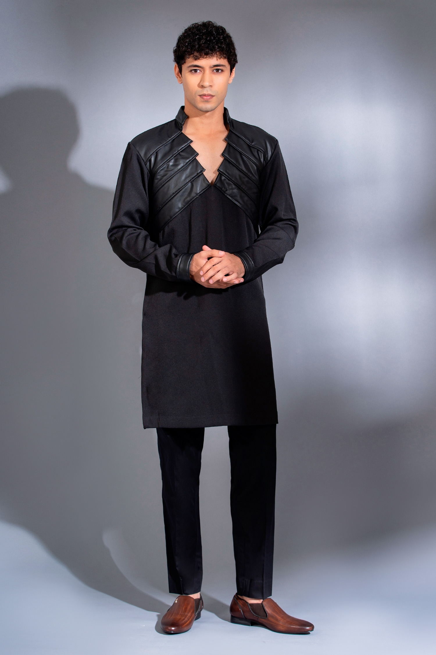 パキスタン Kurta Shalwar クルタセット Ego 2ピース 黒 M Men Kurta Shalwar Kameez Eid Pakistani Indian Dress 2024