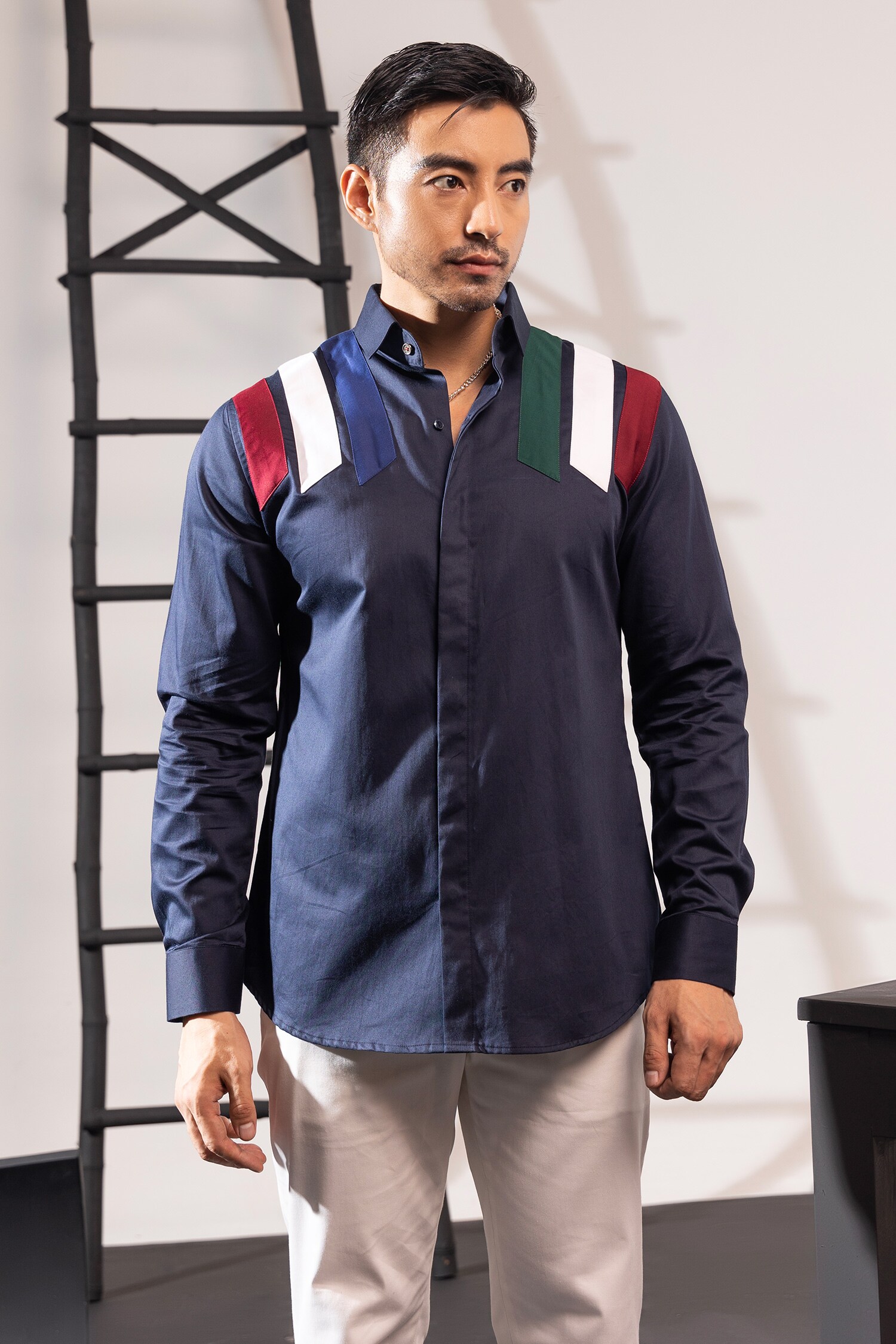 トップス Embroidery Patchwork Shirts Embroidery Patchwork Shirts（シャツ/ブラウス）｜TODAYFUL