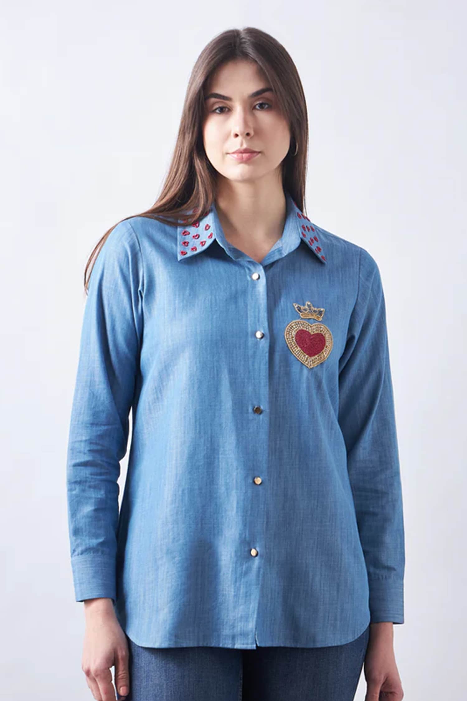 Ajio Blue Jeans Shirt For Girl Ajio Levi's Slim Fit Denim
