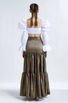 Shop_TheRealB_Multi Color Phoenix Printed Tiered Skirt_at_Aza_Fashions