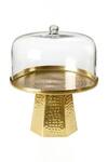 Buy_S.G. Home_Hammered Cake Stand With Glass Cloche_at_Aza_Fashions