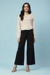Buy_Aarke Ritu Kumar_White Polyester And Georgette Frill Bodice Top_at_Aza_Fashions