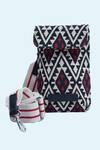 Buy_Gin & Tonic_Jacquard Geometric Pattern Mobile Pouch_at_Aza_Fashions