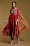 Buy_Ritu Kumar_Kurta Floral Embroidered Anarkali Set_at_Aza_Fashions