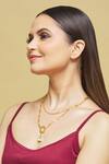 Shop_Nepra by Neha Goel_Geometric Pattern Handcrafted Necklace_at_Aza_Fashions