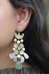 Shop_Heer-House Of Jewellery_Pathhari Jaali Dangler Earrings_at_Aza_Fashions