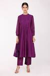 Buy_Komal Shah_Purple Embroidered Tunic And Pant Set_at_Aza_Fashions
