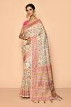 Buy_Naintara Bajaj_White Cotton Woven Saree_at_Aza_Fashions