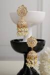 Buy_Curio Cottage_Flower Shaped Jhumka Earrings_at_Aza_Fashions