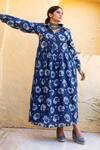 Buy_Gulabo Jaipur_Blue Cotton Zola Floral Pattern Dress_at_Aza_Fashions
