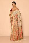 Buy_Naintara Bajaj_Cream Cotton Embroidered Saree_at_Aza_Fashions