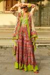 Buy_Swati Vijaivargie_Ivory Silk Lata Asymmetric Hem Cape_at_Aza_Fashions