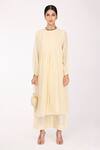 Buy_Komal Shah_Off White Embroidered Tunic And Pant Set_at_Aza_Fashions