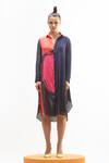 Buy_Nautanky_Grey Natural Crepe Printed Shirt Dress_at_Aza_Fashions
