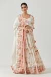 Buy_Label Earthen_Ivory Cotton Mul Floral Print Lehenga Set_at_Aza_Fashions