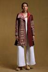 Buy_Ritu Kumar_Black Viscose Crepe Geometric Print Long Jacket_at_Aza_Fashions