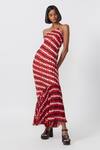 Buy_Saaksha & Kinni_Red Cotton Silk Abstract Print One Shoulder Dress_at_Aza_Fashions