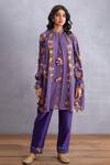 Buy_Torani_Purple Pure Cotton Silk Jamuni Tarifa Kurta_at_Aza_Fashions