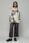 Buy_Abraham & Thakore_Beige Tussar Silk Stone Embellished Shirt_at_Aza_Fashions