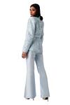 Shop_Amaare_Blue Taffeta Embellished Jacket And Pant Set_at_Aza_Fashions