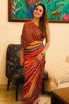 Buy_Saaksha & Kinni_Multi Color One Shoulder Pleated Dress_at_Aza_Fashions