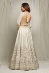Shop_Anushree Reddy_Ivory Organza Embroidered Lehenga Set_at_Aza_Fashions