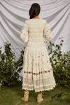 Shop_Interpret_White Cotton Voile Embroidered Dress_at_Aza_Fashions