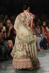Shop_Rahul Mishra_Green 3d Embroidered Blouse_at_Aza_Fashions