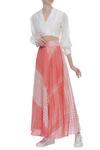 Buy_Vedika M_White Hand Painted Skirt Set_at_Aza_Fashions