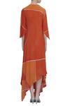 Shop_Vedika M_Orange Hand Painted Maxi Dress_at_Aza_Fashions