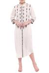 Buy_SO US by Sougatpaul_Off White Satin Printed Midi Dress_at_Aza_Fashions