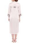 Shop_SO US by Sougatpaul_Off White Satin Printed Midi Dress_at_Aza_Fashions