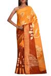 Buy_Arihant Rai Sinha_Yellow Pure Silk Saree With Running Blouse_at_Aza_Fashions