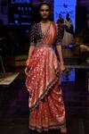 Buy_JAYANTI REDDY_Pink Banarasi Silk Saree With Blouse_at_Aza_Fashions