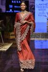 Buy_JAYANTI REDDY_Red Silk Saree Set_at_Aza_Fashions