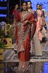 Shop_JAYANTI REDDY_Red Silk Saree Set_at_Aza_Fashions