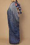 Shop_Siddartha Tytler_Blue Georgette Sequin Embellished Saree With Blouse_at_Aza_Fashions