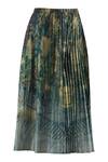 Shop_Yavi_Multi Color Poly Silk Printed Midi Skirt_at_Aza_Fashions