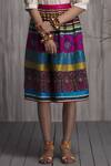 Shop_Payal Jain_Multi Color Silk Midi Skirt_at_Aza_Fashions