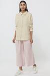 Buy_Anavila_Beige Linen Shirt_at_Aza_Fashions