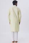 Shop_Kunal Anil Tanna_Yellow Spun Silk Embellished Kurta And Pant Set_at_Aza_Fashions