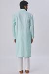 Shop_Kunal Anil Tanna_Blue Spun Silk Embellished Kurta And Pant Set_at_Aza_Fashions