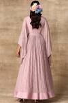 Shop_Ridhi Mehra_Purple Chiffon Printed Anarkali Gown_at_Aza_Fashions