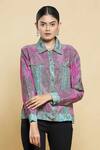 Buy_Kartikeya India_Pink Silk Crepe Jacket_at_Aza_Fashions