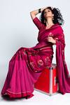 Shop_Label Earthen_Pink Handwoven Silk Printed Saree_at_Aza_Fashions