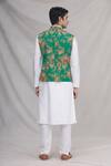Shop_Arihant Rai Sinha_Green Printed Bundi With Kurta Set_at_Aza_Fashions