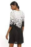 Shop_Abraham & Thakore_White Cotton Applique Dress_at_Aza_Fashions